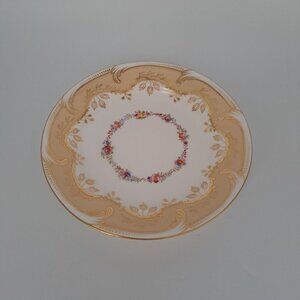 Vintage Floral & Gold Trim Plate With Intricate Design